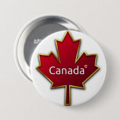 Badge Rond 7,6 Cm Feuille d'érable du Canada (Devant & derrière)
