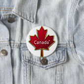 Badge Rond 7,6 Cm Feuille d'érable du Canada (En situation)