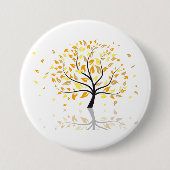 Badge Rond 7,6 Cm Feuilles Appartenant À Un Arbre (Devant)