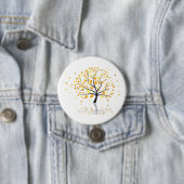 Badge Rond 7,6 Cm Feuilles Appartenant À Un Arbre (En situation)