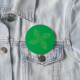 Badge Rond 7,6 Cm Feuilles de menthe