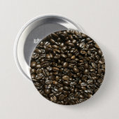 Badge Rond 7,6 Cm Fèves de café (Devant & derrière)