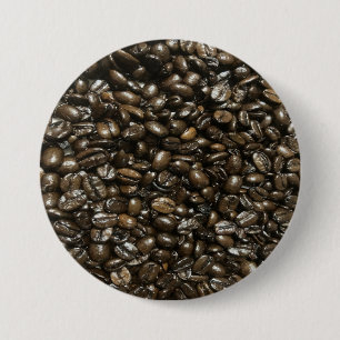 Badge Rond 7,6 Cm Fèves de café