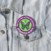 Badge Rond 7,6 Cm Fibromyalgie et Lyme Mois de sensibilisation Bouto (En situation)