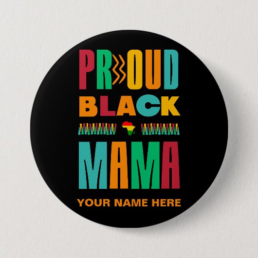 Badge Rond 7,6 Cm Fier Black Mama Histoire Noire Mois Famille (Devant)
