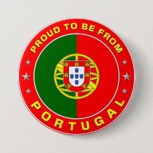 Badge Rond 7,6 Cm Fier D'Être Du Portugal