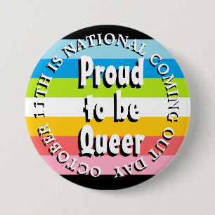 Badge Rond 7,6 Cm Fier d'être gay, jour de la sortie nationale