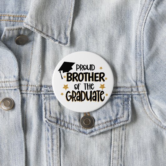 Badge Rond 7,6 Cm Fier Frère du Diplômé (En situation)