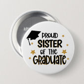Badge Rond 7,6 Cm Fier Soeur du Diplômé (Devant & derrière)