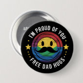 Badge Rond 7,6 Cm Fière De Vous Libérez Papa Encarle Gay pride Ally  (Devant & derrière)