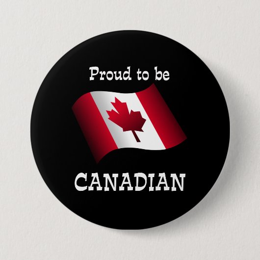 Badge Rond 7,6 Cm Fière d'être canadienne (Devant)