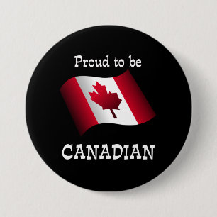 Badge Rond 7,6 Cm Fière d'être canadienne