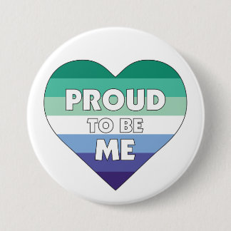Badge Rond 7,6 Cm Fière d'être moi LGBTQ Hommes Gay Pride Coeur