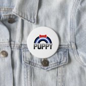 Badge Rond 7,6 Cm Fierté de jeu de chiot (En situation)