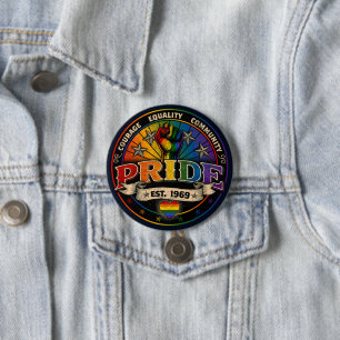 Badge Rond 7,6 Cm Fierté est. 1969