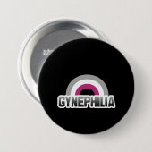 Badge Rond 7,6 Cm Fierté gynéphile (Devant & derrière)