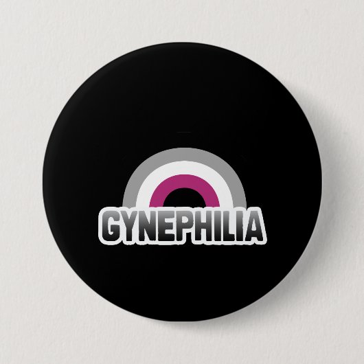 Badge Rond 7,6 Cm Fierté gynéphile (Devant)