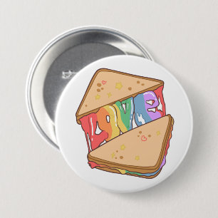 Badge Rond 7,6 Cm Fierté. L'amour est l'amour. Très gentil. Rainbow