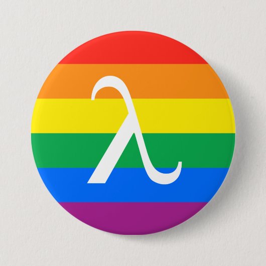 Badge Rond 7,6 Cm Fierté LGBT et activisme Lambda (Devant)