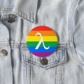 Badge Rond 7,6 Cm Fierté LGBT et activisme Lambda (En situation)