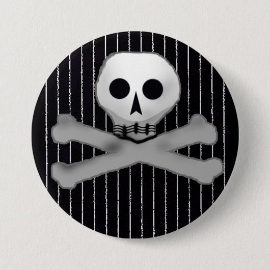 Badge Rond 7,6 Cm filet skully (Devant)