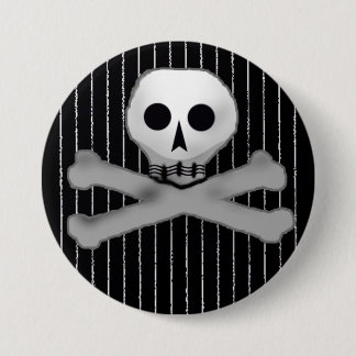Badge Rond 7,6 Cm filet skully