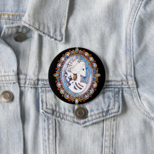 Badge Rond 7,6 Cm Fille de Goth