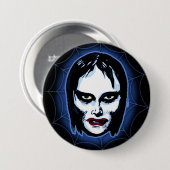 Badge Rond 7,6 Cm Fille de vampire (horreur) (Devant & derrière)