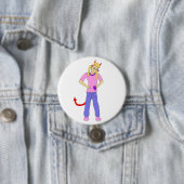 Badge Rond 7,6 Cm fille diable (En situation)