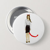 Badge Rond 7,6 Cm fille diable (Devant & derrière)