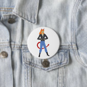 Badge Rond 7,6 Cm fille diable (En situation)