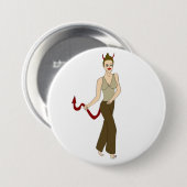 Badge Rond 7,6 Cm fille diable (Devant & derrière)