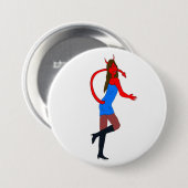 Badge Rond 7,6 Cm fille diable (Devant & derrière)