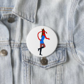 Badge Rond 7,6 Cm fille diable (En situation)