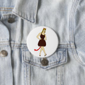 Badge Rond 7,6 Cm fille diable (En situation)