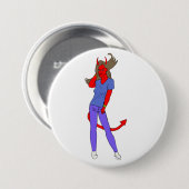 Badge Rond 7,6 Cm fille diable (Devant & derrière)