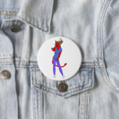 Badge Rond 7,6 Cm fille diable (En situation)