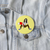 Badge Rond 7,6 Cm fille foy (En situation)