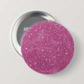 Badge Rond 7,6 Cm Fille Parties scintillant rose (Devant & derrière)