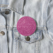 Badge Rond 7,6 Cm Fille Parties scintillant rose (En situation)