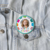 Badge Rond 7,6 Cm Fille Photo Anniversaire (En situation)
