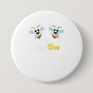 Badge Rond 7,6 Cm Filles Boo Bees Funny Ghost Boobees Hallowee