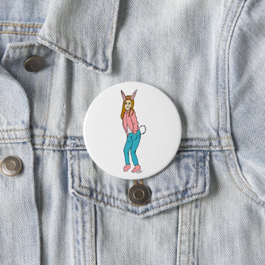 Badge Rond 7,6 Cm fillette (En situation)