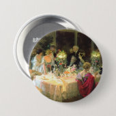 Badge Rond 7,6 Cm Fin Du Dîner 1913 Par Jules Alexandre Grun (Devant & derrière)