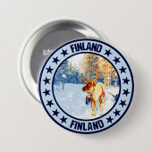 Badge Rond 7,6 Cm Finlande (Devant & derrière)