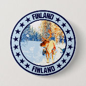 Badge Rond 7,6 Cm Finlande (Devant)