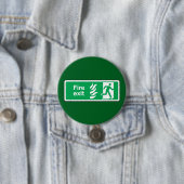 Badge Rond 7,6 Cm Fire Exit Safety Sign Emergency Evacuation (En situation)