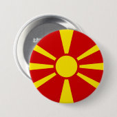 Badge Rond 7,6 Cm Flag de Macedonia (Devant & derrière)