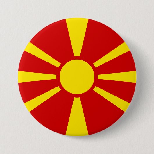 Badge Rond 7,6 Cm Flag de Macedonia (Devant)