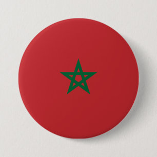 Badge Rond 7,6 Cm Flag of Morocco